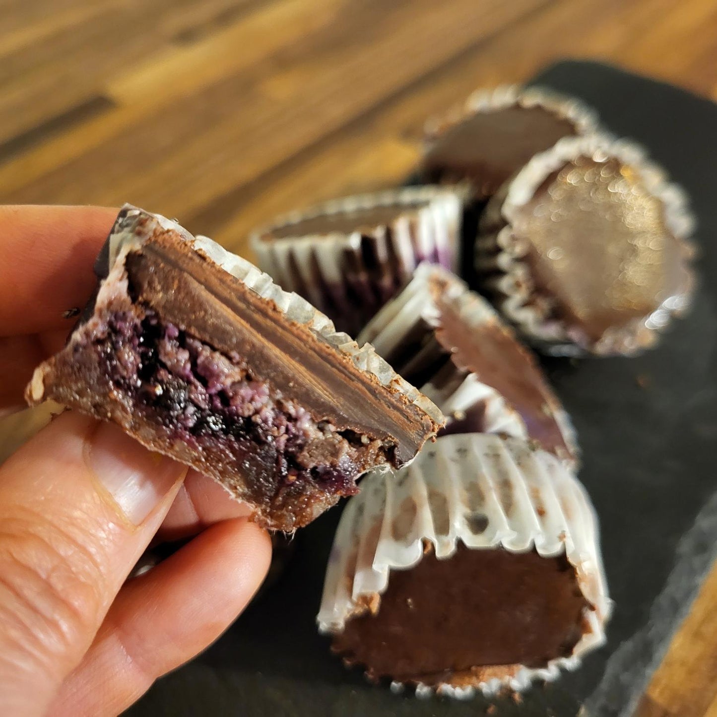 DARK CHOCOLATE-BLUEBERRY JAM TARTLET