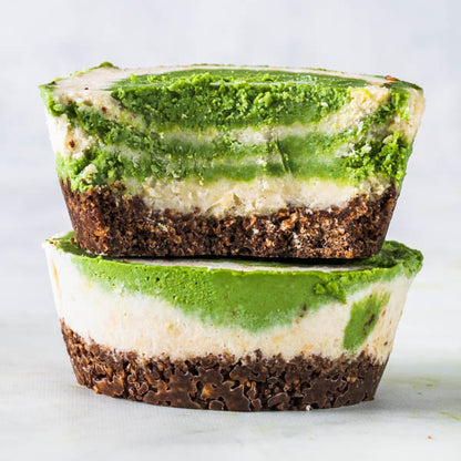 MINI MATCHA-VANILLA CHOCOLATE CHEESECAKE